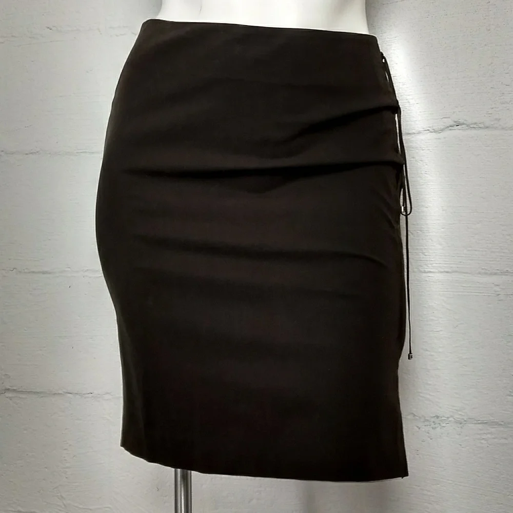 Elie Tahari Brown Side Lace Pencil Skirt 4